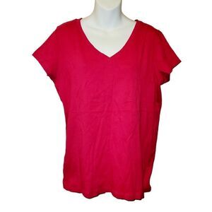 2/$20 Joe Fresh Pink Plain Top Tee T-shirt Size: 2XL